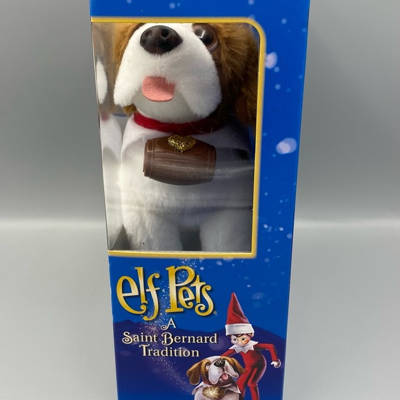 Elf Pets Saint Bernard Plush Stuffed Dog Tradition Book Elf On The Shelf Gifts - Picture 2 of 5